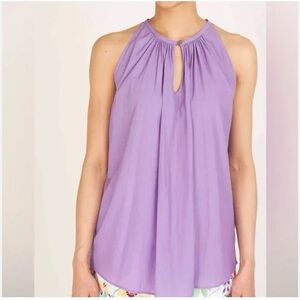 Catherine Malandrino Lavender  Women's Halter Keyhole Top Size XL